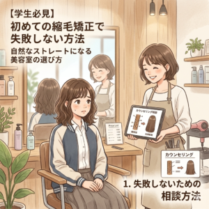 【学生必見】初めての縮毛矯正で失敗しない方法　自然なストレートになる美容室の選び方